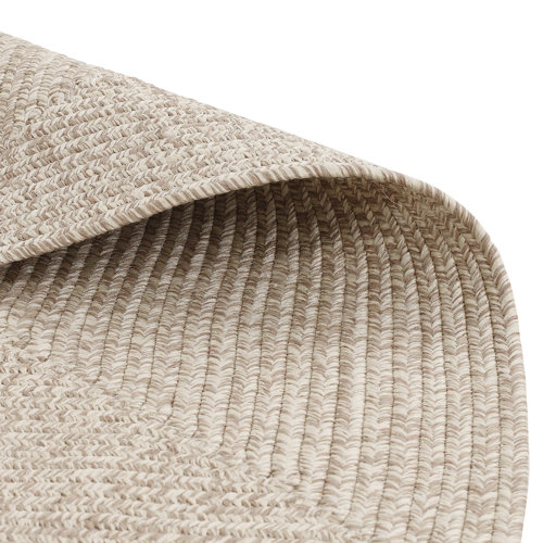 House of Hampton Bromsgrove Hand Braided Tan Indoor/Outdoor Rug